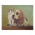 Mid 20th Century Puppy and Kitten Portrait Painting For Sale