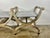 Mid 20th Century Silvered Carved Wood Curule-Form Bench, Europe, Early 20th Century For Sale - Image 5 of 18