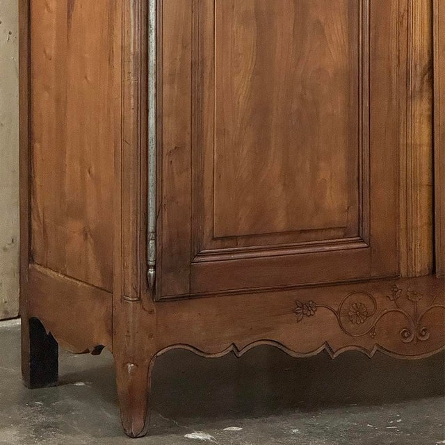 Chestnut 19th Century Country French Fruitwood Armoire From Normandy For Sale - Image 8 of 18