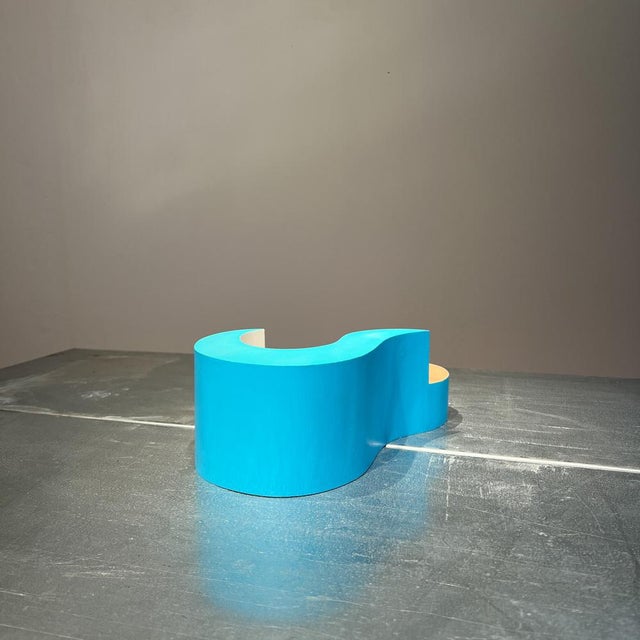 Blue Govert Heikoop, Dutch Postmodern Sculpture, Painted Plywood, 1986 For Sale - Image 8 of 9