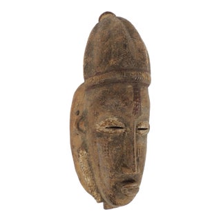 Early 20th Century Yaure Baule Portrait Mask Côte d'Ivoire For Sale