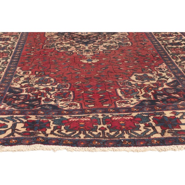 Mid 20th Century Vintage Persian Mahal Rug - 05'01 x 09'11 For Sale - Image 4 of 9