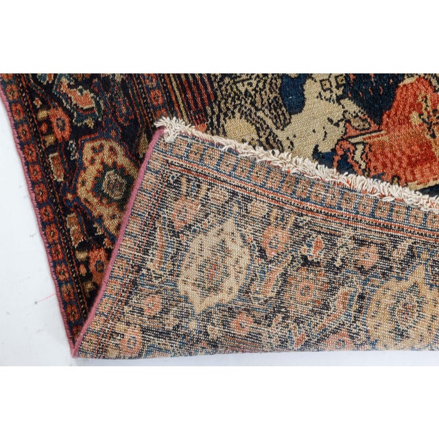 Persian Authentic 19th Century Persian Senneh Rug For Sale - Image 3 of 7
