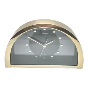 Seiko Vintage Half Circle Goldplated Table Clock