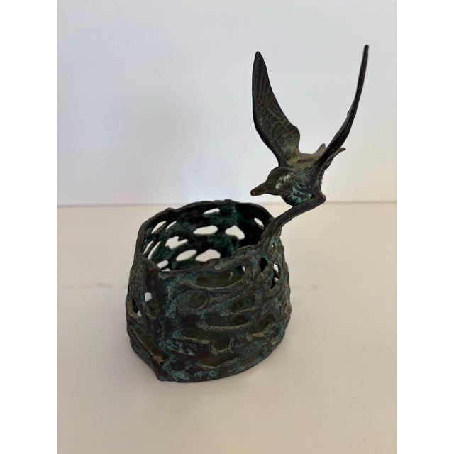 1950s 1950s Art Deco Hummingbird Candle Holder For Sale - Image 5 of 7