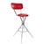 Textile Diner Bar Stool in Faux Leather For Sale - Image 7 of 7