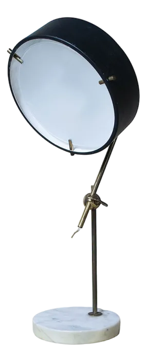 Adjustable Table Lamp in Circular Marble from Stilux Milano, 1950s