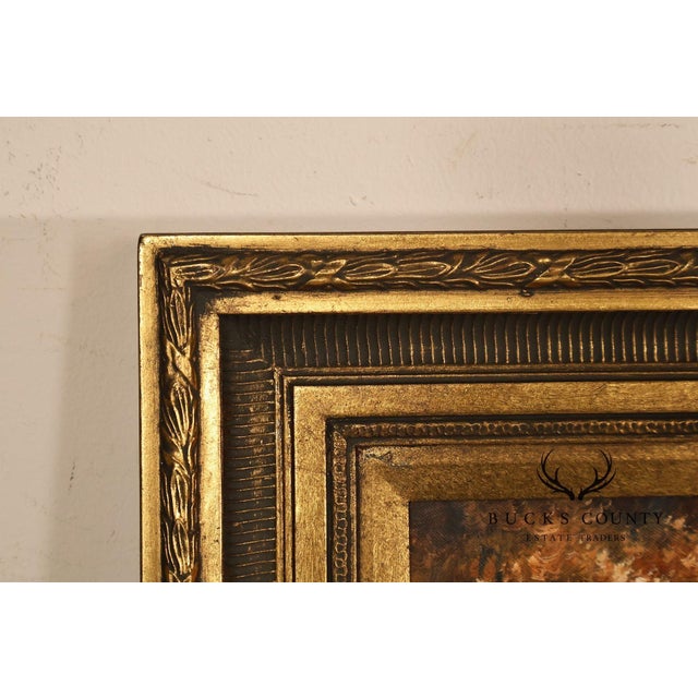 Traditional Continental Style Pair of Pastoral Landscape Paintings With Sheep For Sale - Image 3 of 18