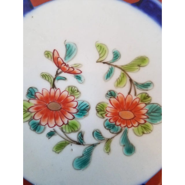 Blue Antique 1880 Imari Porcelain Platter For Sale - Image 8 of 13