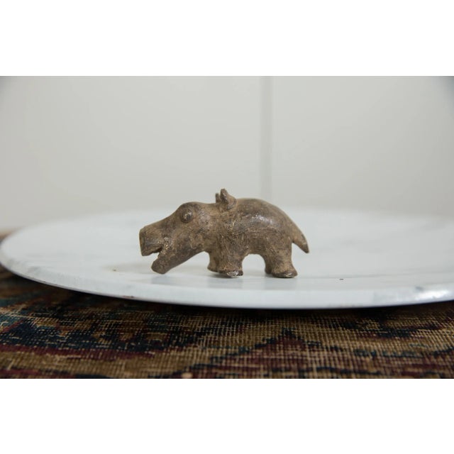 African Vintage African Bronze Hippo For Sale - Image 3 of 7