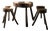 Brutalist Coffee Table with Stools, 1960s, Set of 5 For Sale