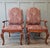 Beautiful pair of Ethan Allen Legacy Collection French Country upholstered armchairs in excellent condition. Features...