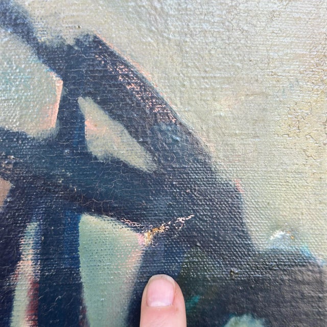 Mid 20th Century Framed Abstract Painting by Rolf P. Velmin For Sale In Cleveland - Image 6 of 12