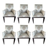 Dessin Fournir Modern Dining Arm Chairs- A Set of 6 For Sale