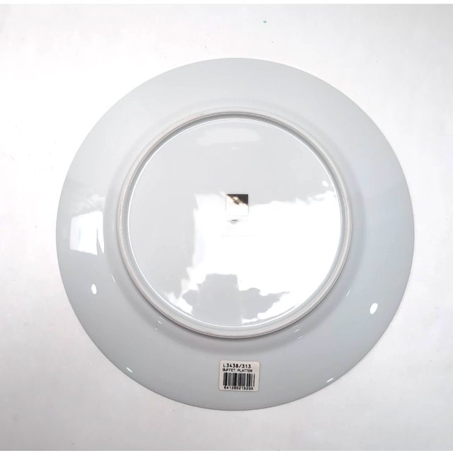 Mikasa Mikasa Platinum Parchment Round Buffet Platter Chop Plate 12" Scroll New NWT For Sale - Image 4 of 8