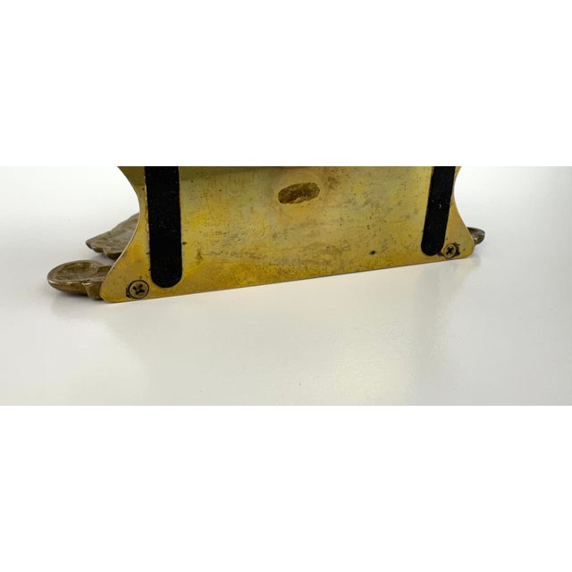 Brass Vintage Art Nouveau Style Cast Brass Letter Holder For Sale - Image 8 of 8