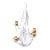 Mid-Century Crystal & Brass Amorphic 4 Arm Candelabra Signed Schneider For Sale