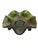 Glass Fenton Water Lily Green Carnival Glass Footed Bowl For Sale - Image 7 of 7