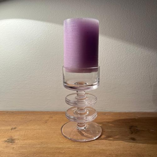 Vintage Sheringham 2 Disc Candleholder in Glass from Wedgewood For Sale - Image 3 of 6