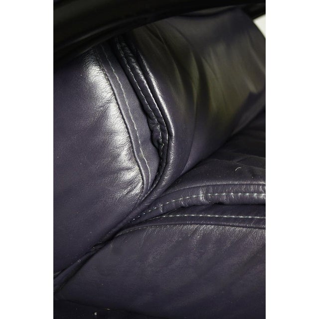 Vintage Italian Lounge Chair in Leather For Sale - Image 10 of 15