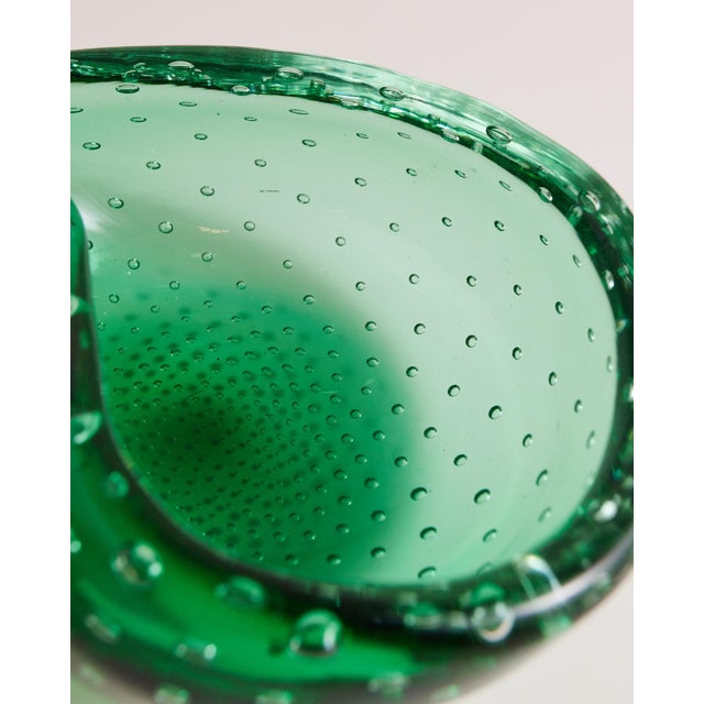 Green Murano Bullicante Shell Bowl For Sale - Image 11 of 16