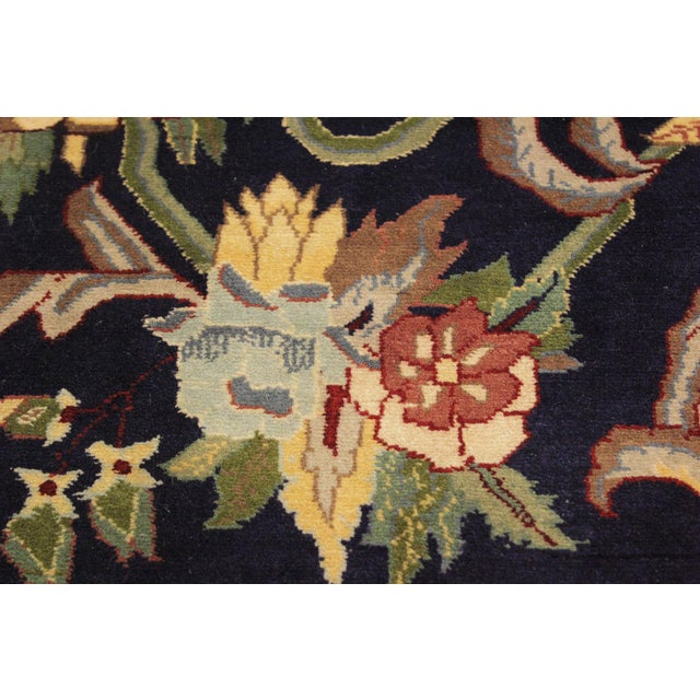 1990s Art Nouveau 1990's Medallion Pak-Persian Blue/Beige Wool Rug - 4'1'' X 6'1'' For Sale - Image 5 of 9