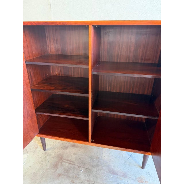 Mid-Century Modern 1960s Mid-Century Danish Rosewood Cabinet - Vintage Scandinavian Storage Cupboard With Shelves For Sale - Image 3 of 11