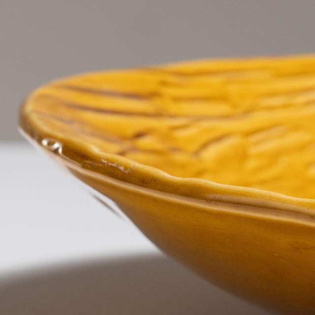 1970s Belgium Gold Ceramic Platter For Sale - Image 13 of 14