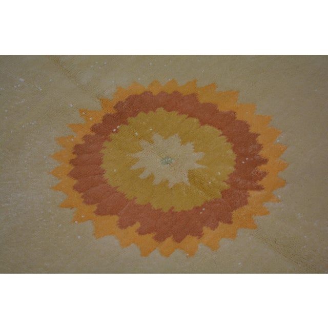 Art Deco Vintage Chinese Art Deco Hand Knotted Wool Rug, 5'3''x5'9'' For Sale - Image 3 of 4