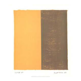 Barnett Newman Canto XIII 23.5" X 19.5" Poster 1998 Abstract Yellow, Brown For Sale