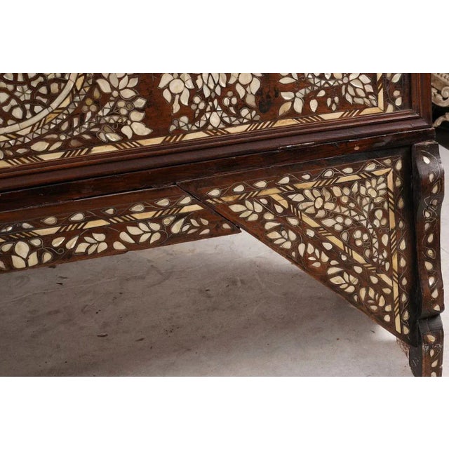 Antique Mother of Pearl Inlay Wedding Trunk For Sale - Image 12 of 13