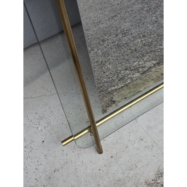 Square Mirror in Tubular Brass from Zevi, 1970s For Sale - Image 3 of 8