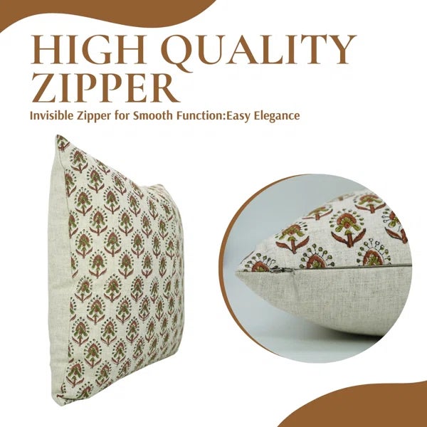 Art Deco Fabdivine Handmade Pillow Cover 12x20 Inch Block Printed - Gurukul For Sale - Image 3 of 5
