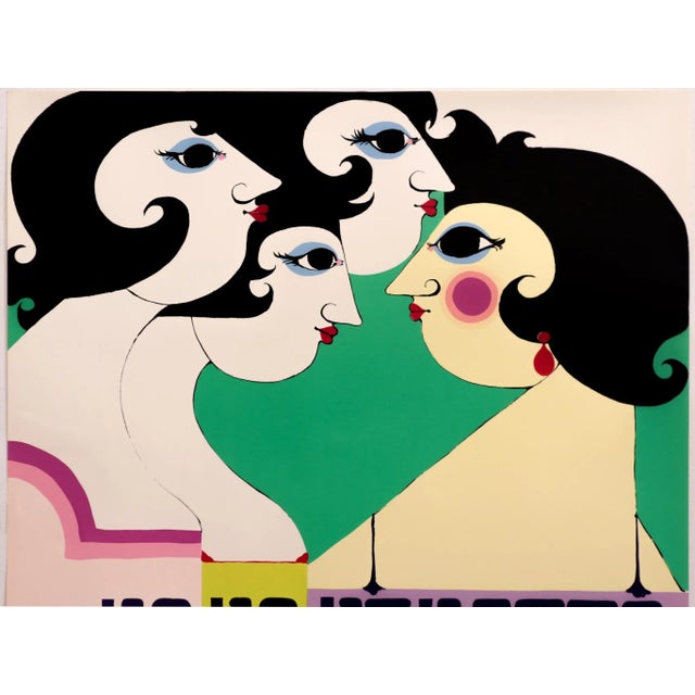 Mid-Century Modern 1973 Danish Theater Poster - No-No-Nanette, Aarhus Theater For Sale - Image 3 of 8