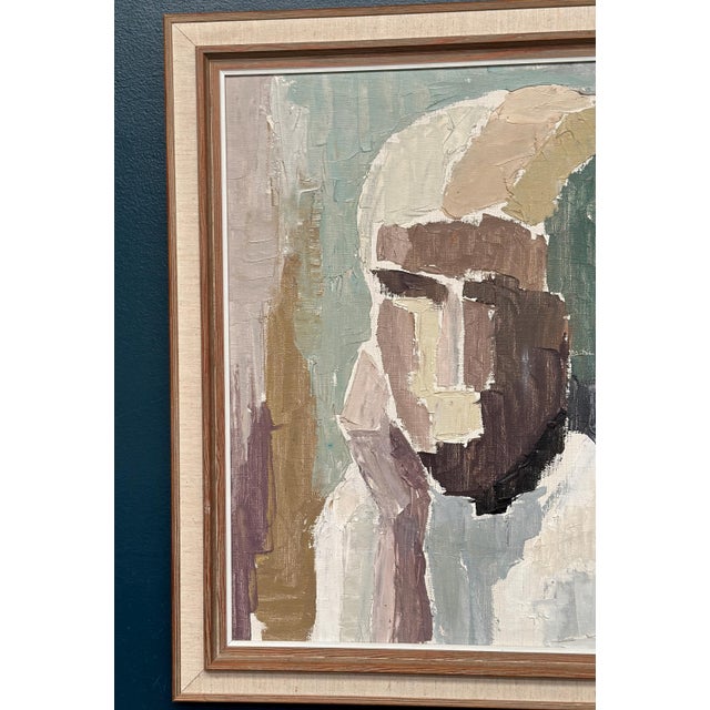 Liisa Chaudhuri, Cubist Portrait, 1960s, Oil Painting on Canvas, Framed For Sale - Image 4 of 18