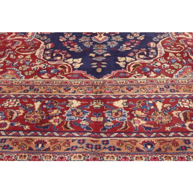 Mid 20th Century Vintage Persian Mashhad Rug - 09'04 X 12'07 For Sale - Image 5 of 8