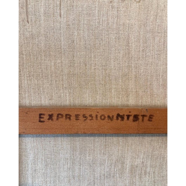 Textile Roger Crusat, Large French Expressionist Oil Painting, Girl, Poupèe, the Doll, Ecole de Paris For Sale - Image 7 of 11