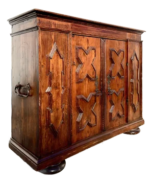 Antique Boho 19th Century Carved Wood Cabinet