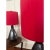 Contemporary Pair of 1980s Postmodern Ceramic Lamps With Custom Red Pleated Shades For Sale - Image 3 of 9