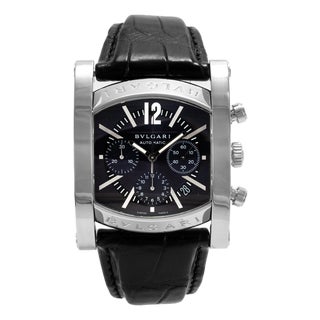 Bvlgari Bulgari Assioma 38mm Aa48sch Chrono Blue Black Steel Automatic Watch For Sale