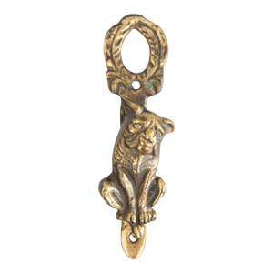Antique English Brass Bulldog Door Knocker