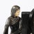 Black Art Deco Emoy Mantelpiece Clock With Seated Flapper in the Manner of Chiparus For Sale - Image 8 of 17