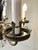 Antique Five-Arm Metal, Black Glass and Crystal Chandelier For Sale - Image 9 of 15