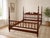 American Antique Virginia Estate Walnut Queen Four-Poster Bed With Chippendale-Style Headboard For Sale - Image 3 of 6