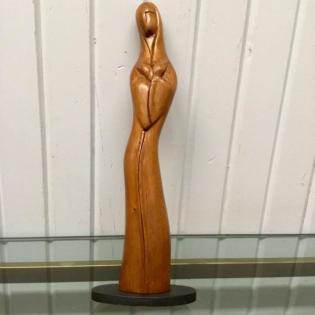 Brown Hagenauer Style Art Deco Figurative Wooden Carving For Sale - Image 8 of 8