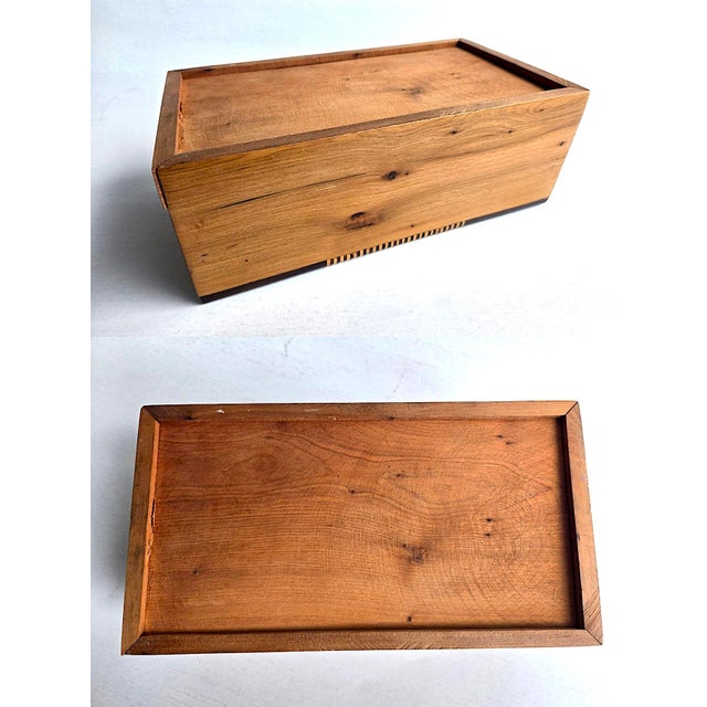 Don Shoemaker Vintage Marquetry Burled Wood Tissue Box Holder For Sale - Image 4 of 12