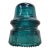 Vintage Brookfield New York Teal or Aqua Glass Insulator For Sale