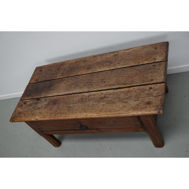 Antique Spanish Farmhouse Rustic Chestnut Coffee Table For Sale - Image 9 of 18