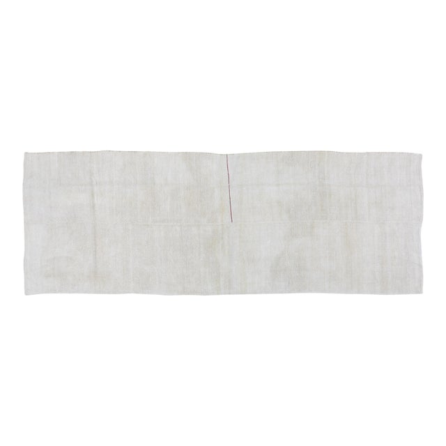 Vintage Turkish Anatolian Flatweave Hemp Rug, 3'8''x10'6'' For Sale