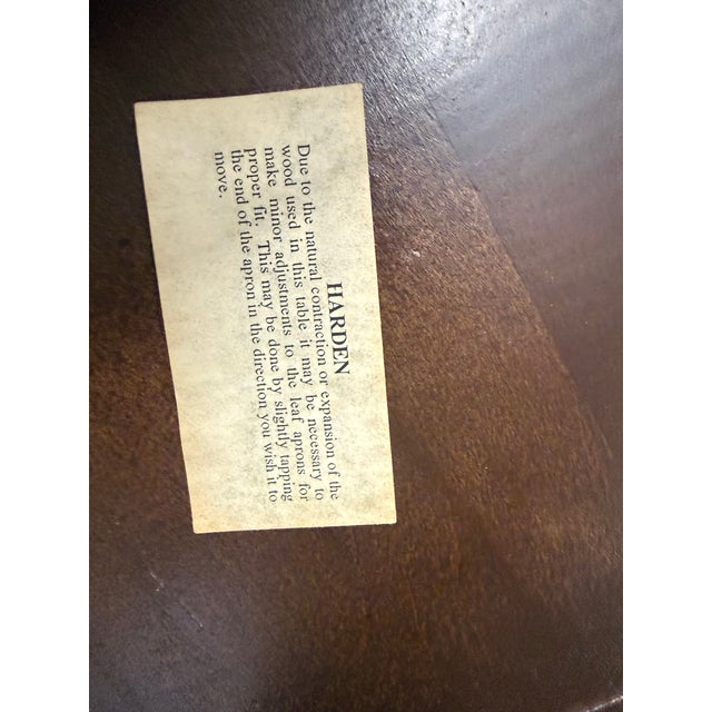 Late 20th Century Harden Furniture Solid Cherry Queen Anne Dining Table With Two Leaves For Sale - Image 9 of 12